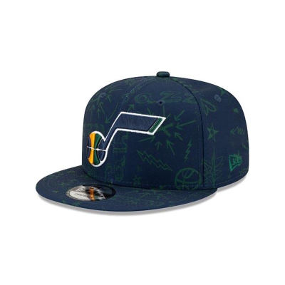 Utah Jazz Gorra | New Era NBA Doodle 9fifty Snapback Cap Mexico - Azules